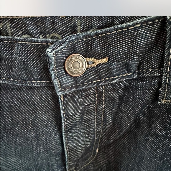 Calvin Klein Slim Fit Jeans Destructed Denim Mid Rise Dark Wash Women's S 29/8 - Picture 4 of 8